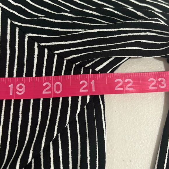 Adrianna‎ Papell Black White Stripes Blouse Top Women's Size XL - Picture 7 of 10